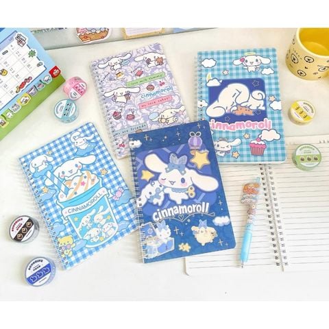 Sổ lò xo A5 kẻ ngang hoạt hình nhiều mẫu