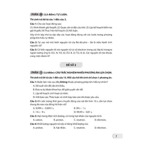 Sách tham khảo - Bộ đề kiểm tra, đánh giá Khoa học tự nhiên (THCS)