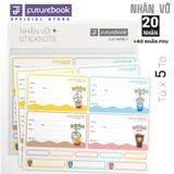 Nhãn vở học sinh kèm nhãn phụ (20 nhãn + 40 sticknote)