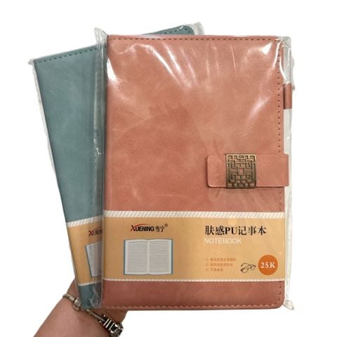 Sổ bìa da A5 - Kẻ ngang - 200 trang (Nhiều màu)