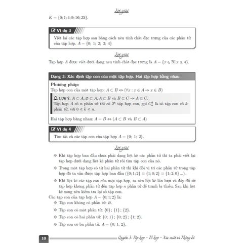 Sách tham khảo - Tài liệu chuyên Toán 10 - Quyển 3: Tập hợp- Tổ hợp - Xác suất và Thống kê