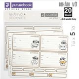 Nhãn vở học sinh kèm nhãn phụ (20 nhãn + 40 sticknote)