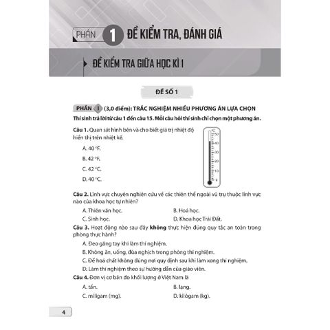 Sách tham khảo - Bộ đề kiểm tra, đánh giá Khoa học tự nhiên (THCS)