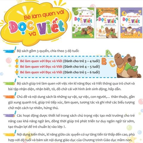 Sách mầm non - Bộ sách Bé làm quen với Đọc và Viết