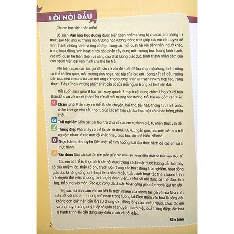 Sách tham khảo - Văn hóa học đường dành cho học sinh từ lớp 1 đến lớp 9