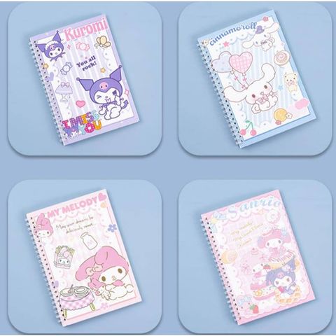 Sổ lò xo A5 kẻ ngang hoạt hình nhiều mẫu