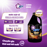  Nước giặt xả 2 trong 1 SPY Ultra Clean Plus khử mùi, hương đậm đà, quyến rũ 4,6kg 