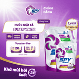  Combo 2 túi nước giặt xả SPY Super White Luxor 3,6kg công thức kết hợp giặt xả siêu trắng sáng lưu hương dài lâu 
