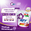  (Đủ mùi) Combo 2 túi nước giặt xả SPY Super White 3,6kg siêu trắng sáng kết hợp giặt xả khử mùi hôi 