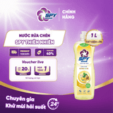  Nước Rửa Chén Bát SPY Thiên Nhiên 1L – Dịu Nhẹ Da Tay, An Toàn Khi Sử Dụng 