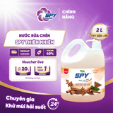  Nước rửa chén bát SPY hương Quế 2000ml thành phần thiên nhiên, an toàn, sạch nhanh dầu mỡ, mùi tanh 