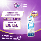  Nước rửa chén SPY thành phần thiên nhiên hương Quế, Gừng Sả khử mùi hôi tanh và xua đuổi côn trùng 380ml 