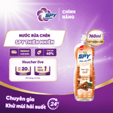  Nước rửa chén bát SPY hương Quế 760ml thành phần thiên nhiên, an toàn, sạch nhanh dầu mỡ, mùi tanh 