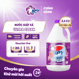  Nước giặt xả 2 trong 1 SPY Ultra Clean lưu hương bền lâu, chống tái bám bẩn 3,6kg 