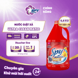  Nước giặt xả 2 trong 1 SPY Ultra Clean Matic Công thức ít bọt, chống tái bám cho máy giặt cửa trước 4,6kg 