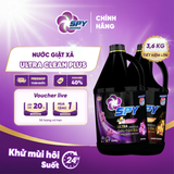  Nước giặt xả 2 trong 1 SPY Ultra Clean Plus khử mùi, hương tinh tế, êm dịu 3,6kg 