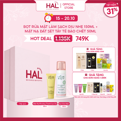 [Bộ Quà Tặng] Bọt Rửa Mặt Làm Sạch Dịu Nhẹ La Cure 160ml & Mặt Nạ Đất Sét Tẩy Tế Bào Chết 50ml