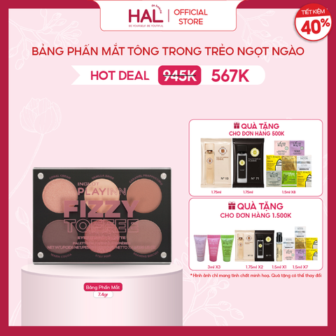 Bảng Phấn Mắt Tông Trong Trẻo Ngọt Ngào Playinn Fizzy Toffee Eye Shadow Palette