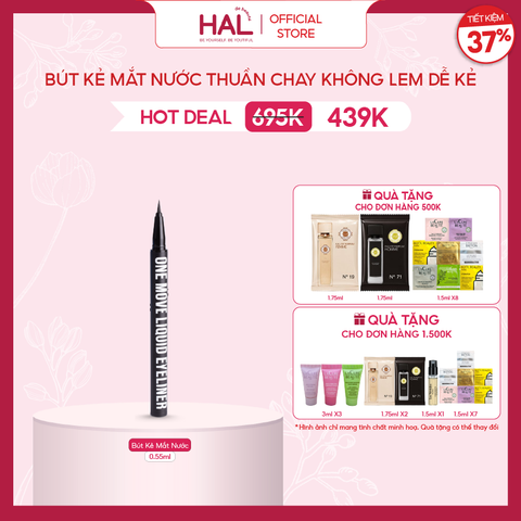Bút Kẻ Mắt Nước Thuần Chay Không Lem Dễ Kẻ One Move Liquid Eyeliner (0.55ML)