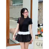  Áo Thun Babytee Phối Ren Gấu, Áo Phông Baby Tee Cổ Tròn Form Vừa Chất Vải Cotton Mùa Hè Thoáng Mát Premium Miho House 