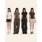  Áo Thun Body In Hình Ngực, Áo Thun Zip Chất Vải Cotton Co Dãn Thoáng Mát Miho House 