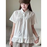  Áo sơ mi babydoll chất vải thô nến Miho House 