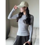  Áo thun cổ tròn dáng body chất vải tiêu Miho House 