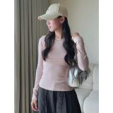  Áo thun cổ tròn dáng body chất vải tiêu Miho House 