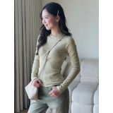  Áo thun cổ tròn dáng body chất vải tiêu Miho House 