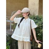  Áo sơ mi babydoll chất vải thô nến Miho House 