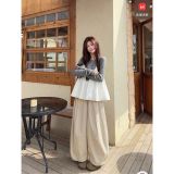  Quần dáng thụng chất vải thô cao cấp cạp chun Miho House 