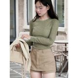  Quần giả váy kaki jean dáng ngắn Miho House 