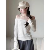  Áo Trễ Vai Tăm Đũa Lông Chất Vải Cotton Co Giãn Miho House 