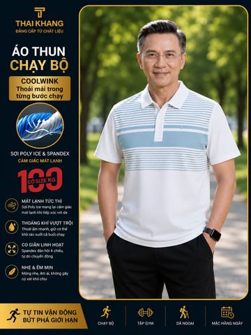 Áo thun polo nam THÁI KHANG vải thun lạnh ATK36