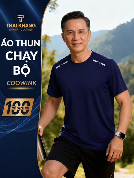 Áo thun nam cổ tròn thể thao THÁI KHANG vải thun lạnh co dãn ATK02