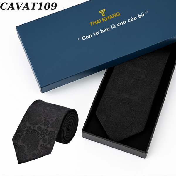 Cà vạt nam Thái Khang họa tiết sang trọng dự tiệc công sở quà tặng