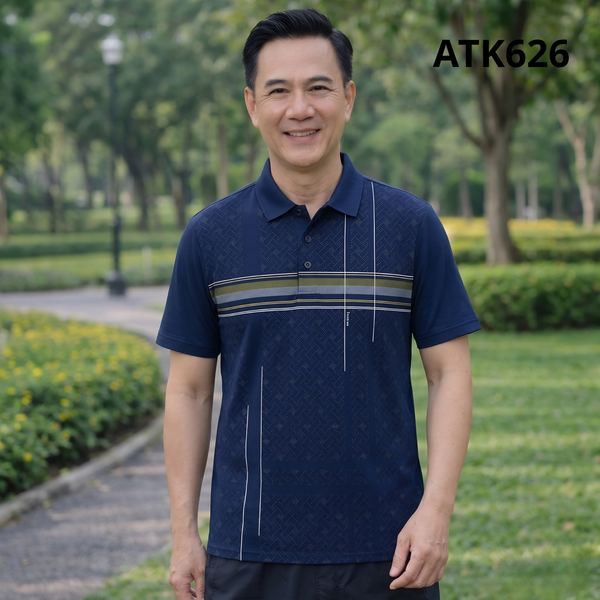 Áo thun nam trung niên Thái Khang áo thun chạy bộ form classic rộng rải thoải mái ATK62