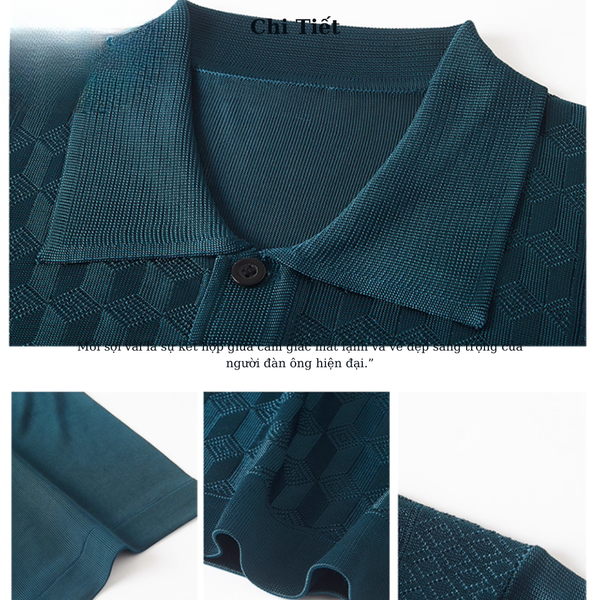 Áo polo nam trung niên cao cấp Thái Khang chất Mông Tơ Ghi ATK54