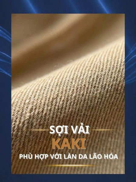 Quần short kaki túi hộp trung niên Thái Khang lưng chun thoải mái vải cotton QUAN10