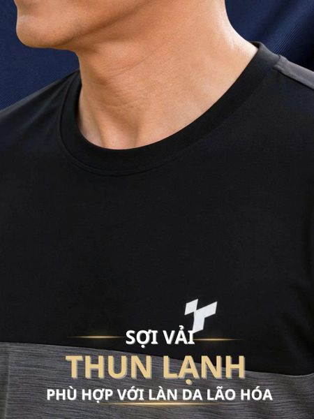 Bộ thể thao nam trung niên Thái Khang vải thun lạnh BO33