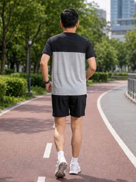 Bộ thể thao nam trung niên Thái Khang vải thun lạnh BO33