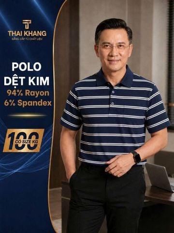 Áo thun sọc ngang nam trung niên Thái Khang ATK61