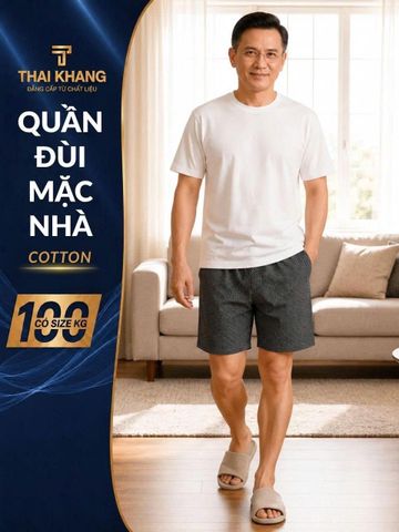 Quần đùi mặc nhà cotton nam Thái Khang