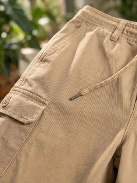 Quần short kaki túi hộp trung niên Thái Khang lưng chun thoải mái vải cotton QUAN10