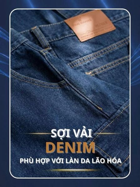 Quần short jean nam Thái Khang túi hộp nam trung niên QUAN03
