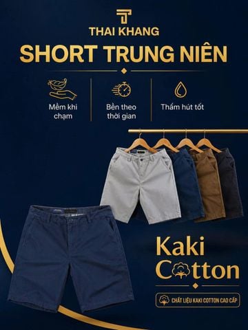 Quần short kaki nam Thái Khang QUAN01