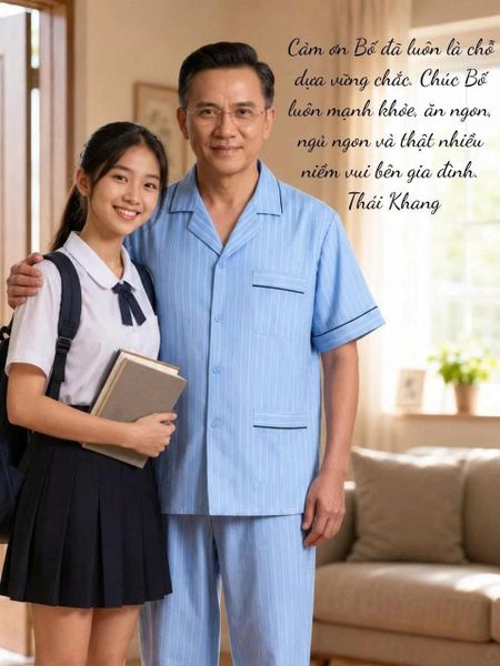 Bộ pijama nam trung niên Thái Khang bộ đồ cho bố mặc nhà vải Linen BO52