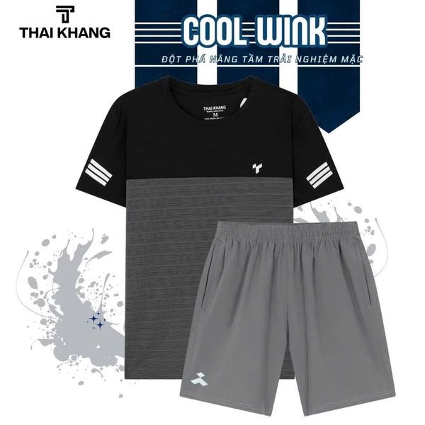 Bộ thể thao nam trung niên Thái Khang vải thun lạnh BO33