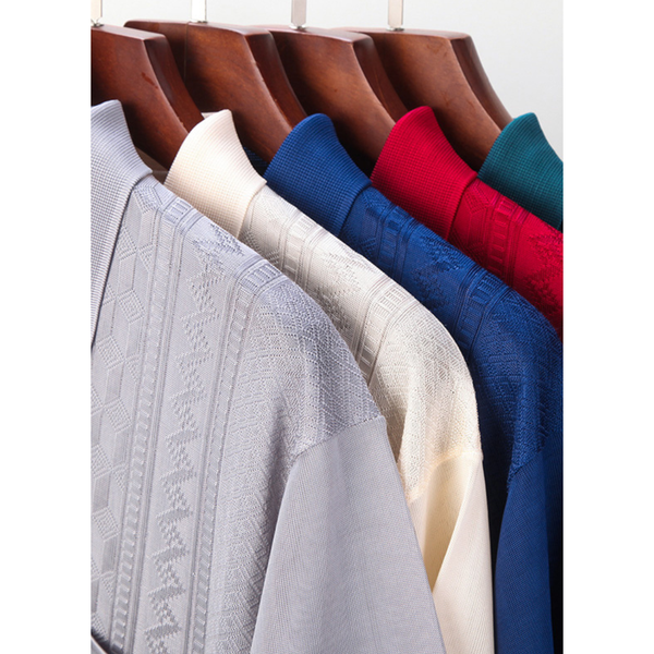 Áo polo nam trung niên cao cấp Thái Khang chất Mông Tơ Ghi ATK54