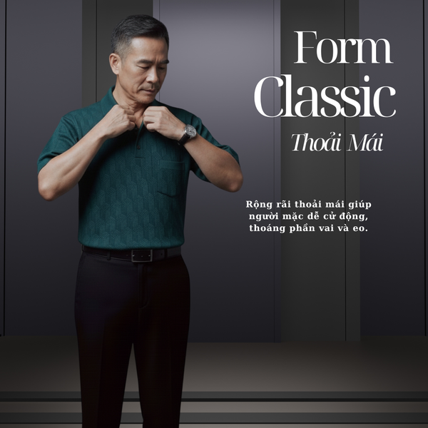 Áo polo nam trung niên cao cấp Thái Khang chất Mông Tơ Ghi ATK54